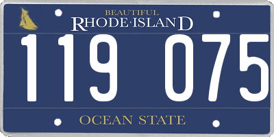 RI license plate 119075