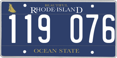 RI license plate 119076