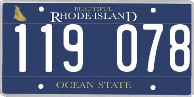 RI license plate 119078