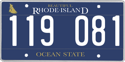 RI license plate 119081
