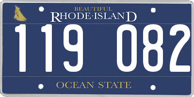 RI license plate 119082