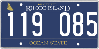 RI license plate 119085