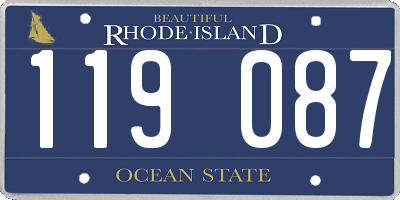 RI license plate 119087
