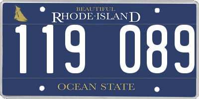 RI license plate 119089