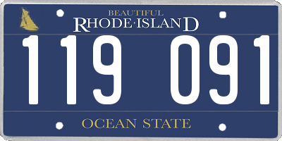 RI license plate 119091