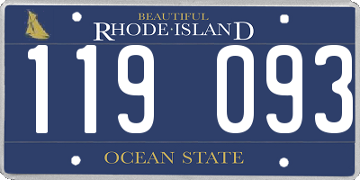 RI license plate 119093