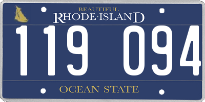 RI license plate 119094