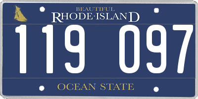 RI license plate 119097
