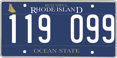 RI license plate 119099