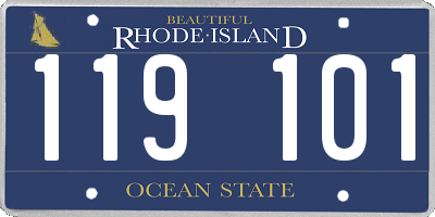 RI license plate 119101
