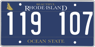 RI license plate 119107