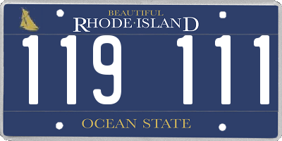 RI license plate 119111