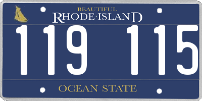 RI license plate 119115