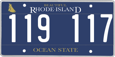 RI license plate 119117