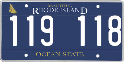 RI license plate 119118