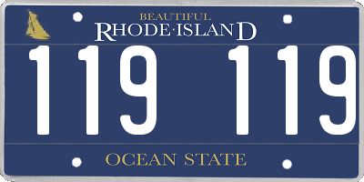 RI license plate 119119