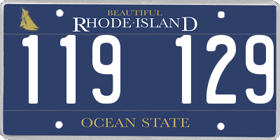 RI license plate 119129