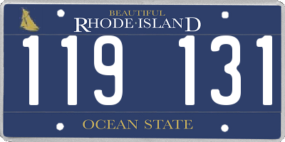 RI license plate 119131