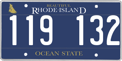 RI license plate 119132
