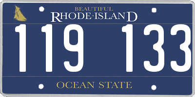 RI license plate 119133