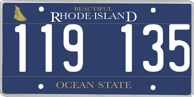 RI license plate 119135