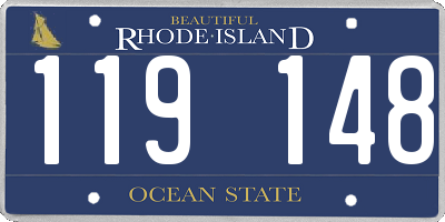 RI license plate 119148
