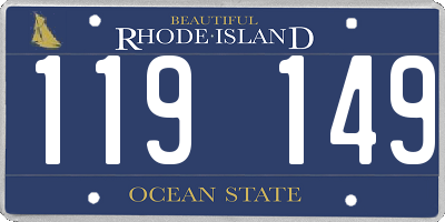 RI license plate 119149