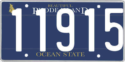 RI license plate 11915