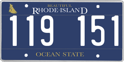RI license plate 119151