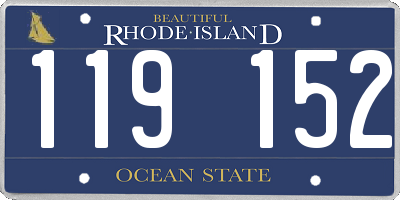 RI license plate 119152