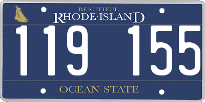 RI license plate 119155