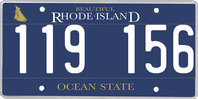 RI license plate 119156