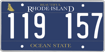 RI license plate 119157