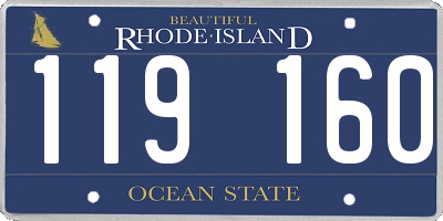 RI license plate 119160