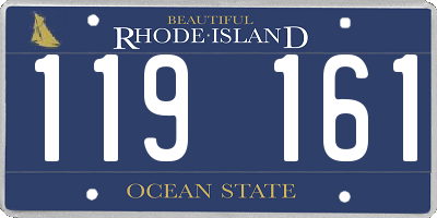 RI license plate 119161