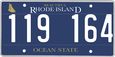 RI license plate 119164