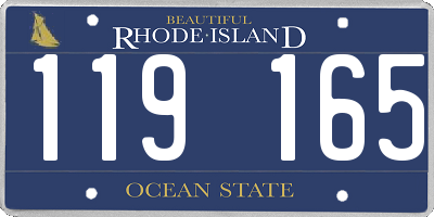 RI license plate 119165