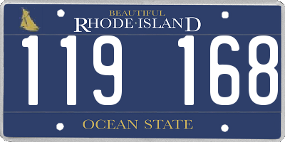RI license plate 119168
