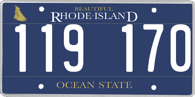 RI license plate 119170