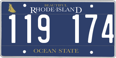 RI license plate 119174