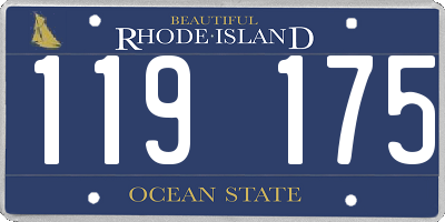RI license plate 119175