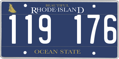 RI license plate 119176