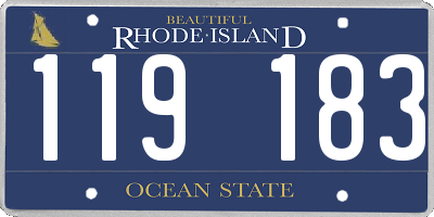 RI license plate 119183