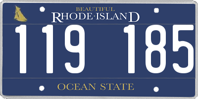 RI license plate 119185