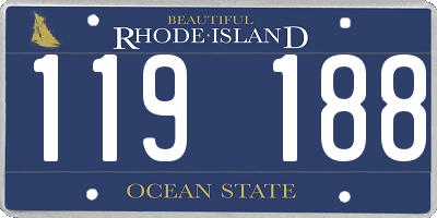 RI license plate 119188