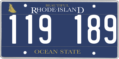 RI license plate 119189