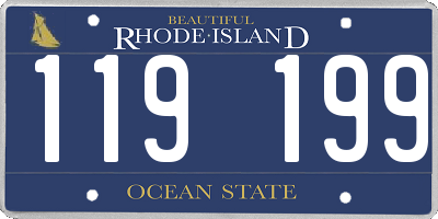 RI license plate 119199