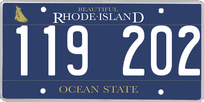 RI license plate 119202