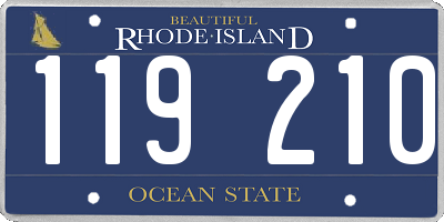 RI license plate 119210