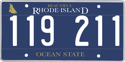 RI license plate 119211